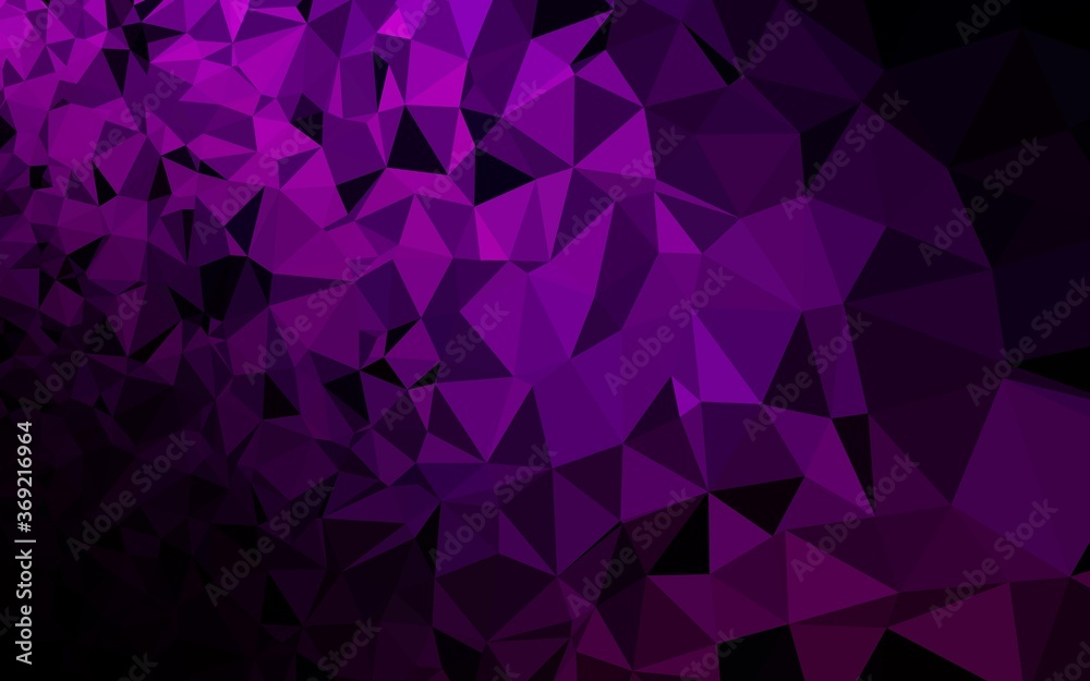 Dark Purple vector blurry triangle template. Shining colored illustration in a Brand new style. Template for a cell phone background.