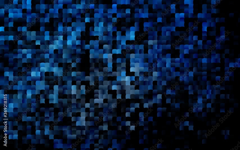 Dark BLUE vector layout with lines, rectangles. Rectangles on abstract background with colorful gradient. The template can be used as a background.
