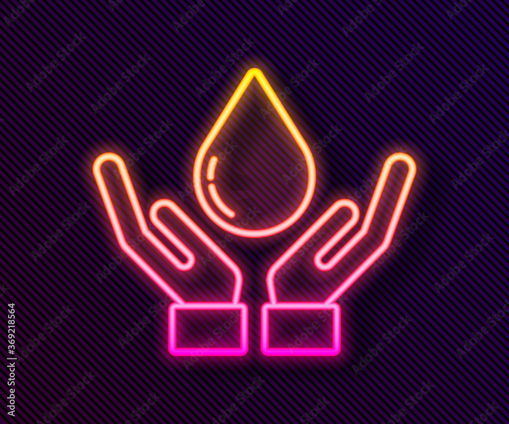 Glowing neon line Washing hands with soap icon isolated on black background. Washing hands with soap to prevent virus and bacteria. Vector Illustration. Glowing neon line Washing hands with soap icon isolated on black background. Washing hands with soap to prevent virus and bacteria. Vector Illustration.