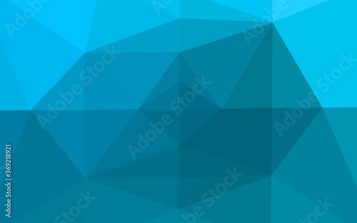 Light BLUE vector abstract mosaic backdrop. Shining illustration, which consist of triangles. Template for a cell phone background.