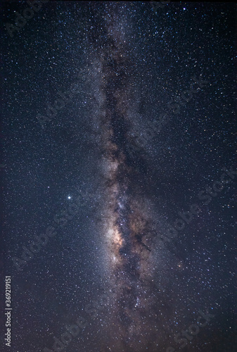 The Milky Way is our galaxy. This is long exposure astronomical photograph of the nebula Cygnus is taken at midnight time in Thailand.