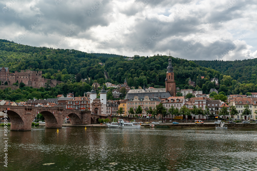 view of the historic old town of Heidelberg