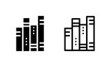 Book collection in bookstore, library Icon, Logo, Vector