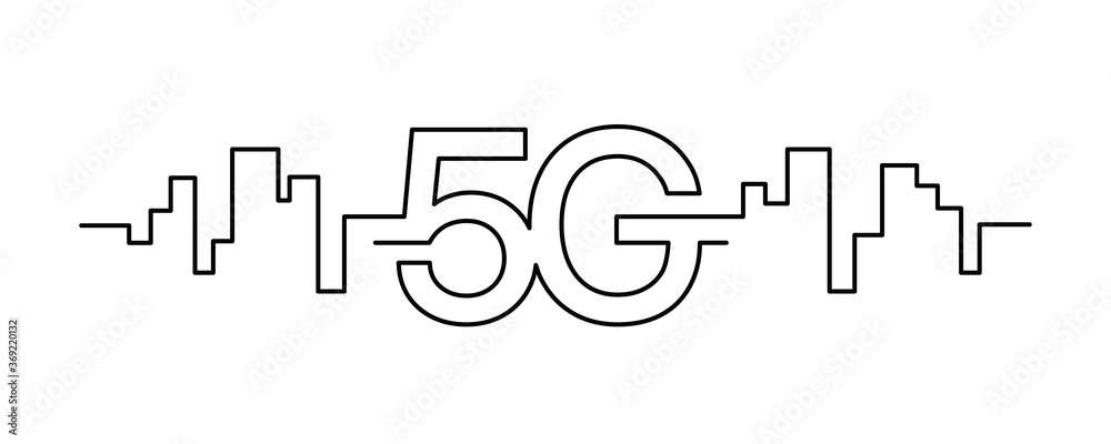 5G network wireless technology. Fifth generation of mobile internet. 5g technology, background and banner design. High speed internet, communication network concept