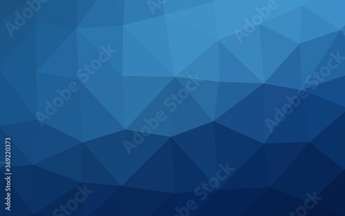 Dark BLUE vector low poly layout. Creative illustration in halftone style with gradient. Elegant pattern for a brand book.