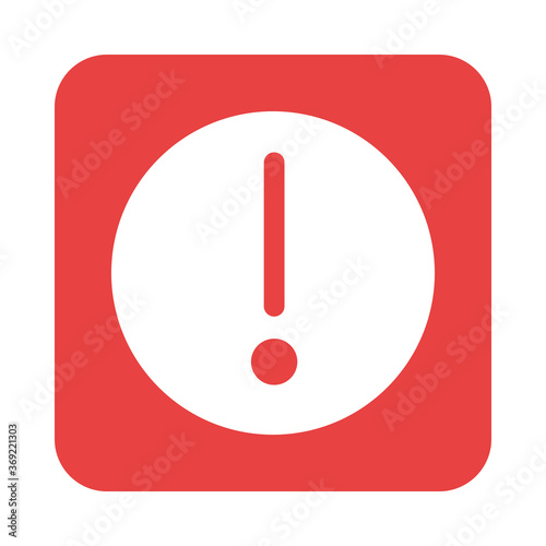 mobile application warning alert web button menu digital flat style icon