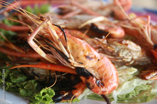 grilled shrimp on a grill