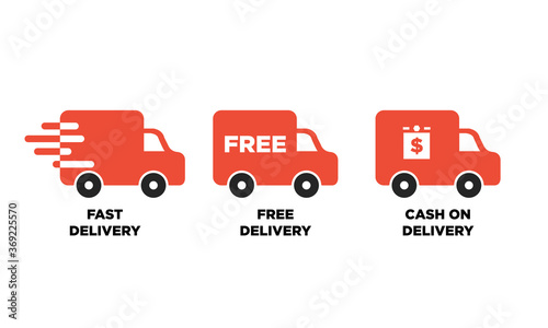 delivery logo vector illustration free delivery fast delivery cash on delivery