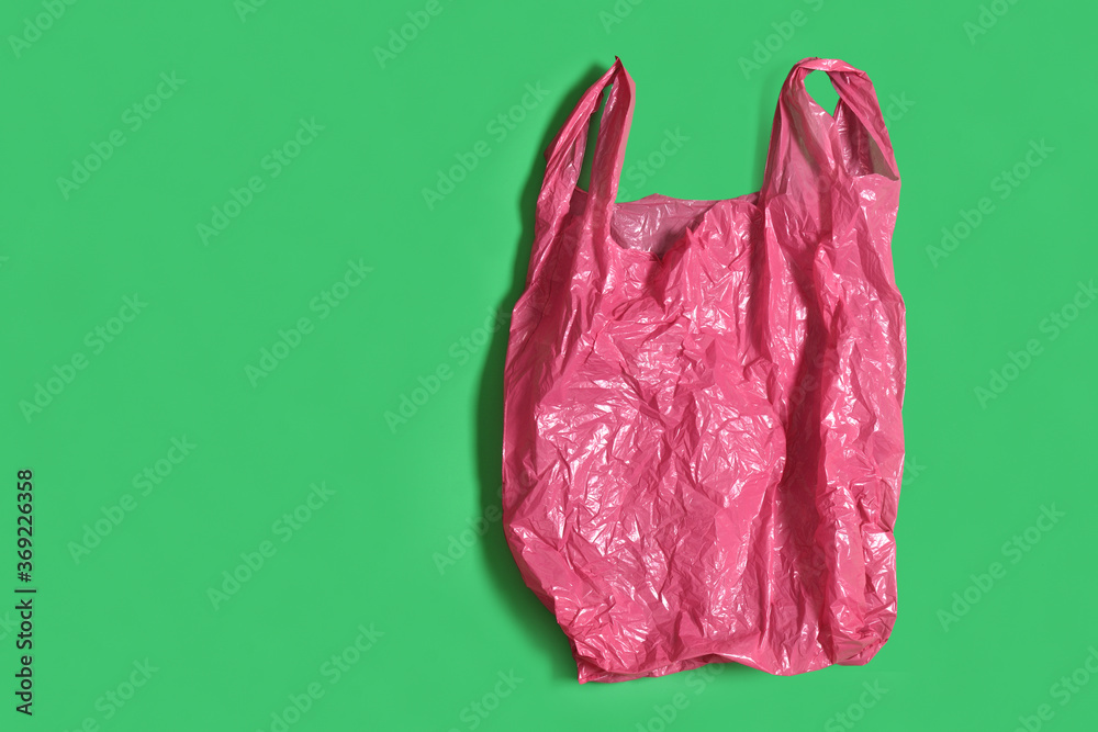 plastic bag on green background plastic bag on green background