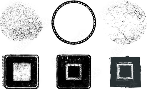 Grunge post Stamps Collection. Banners, Insignias , Logos, Icons, Labels and Badges Set . vector distress textures.blank shapes.