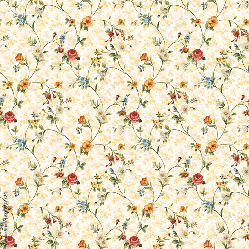 seamless pattern with cherry blossoms