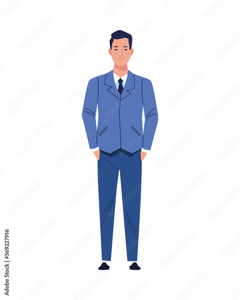young businessman casual avatar character