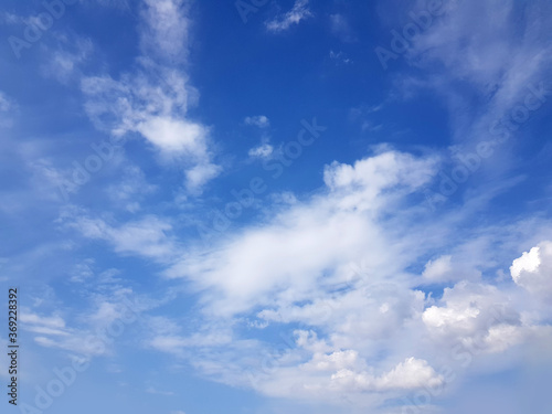 Blue sky clouds background. Beautiful landscape with clouds