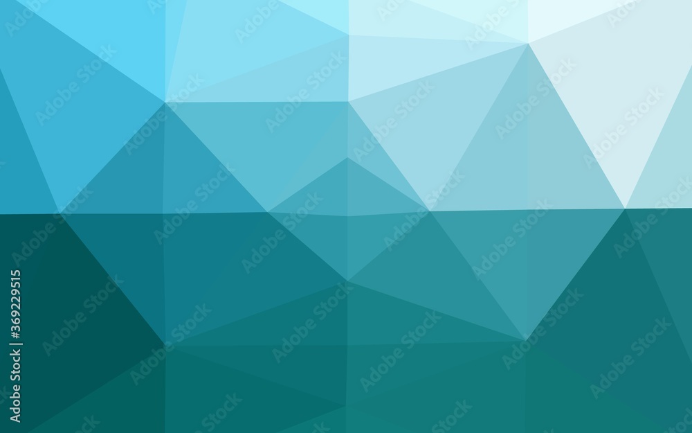 Light BLUE vector triangle mosaic template. A completely new color illustration in a vague style. Textured pattern for background.