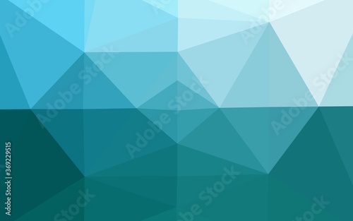 Light BLUE vector triangle mosaic template. A completely new color illustration in a vague style. Textured pattern for background.