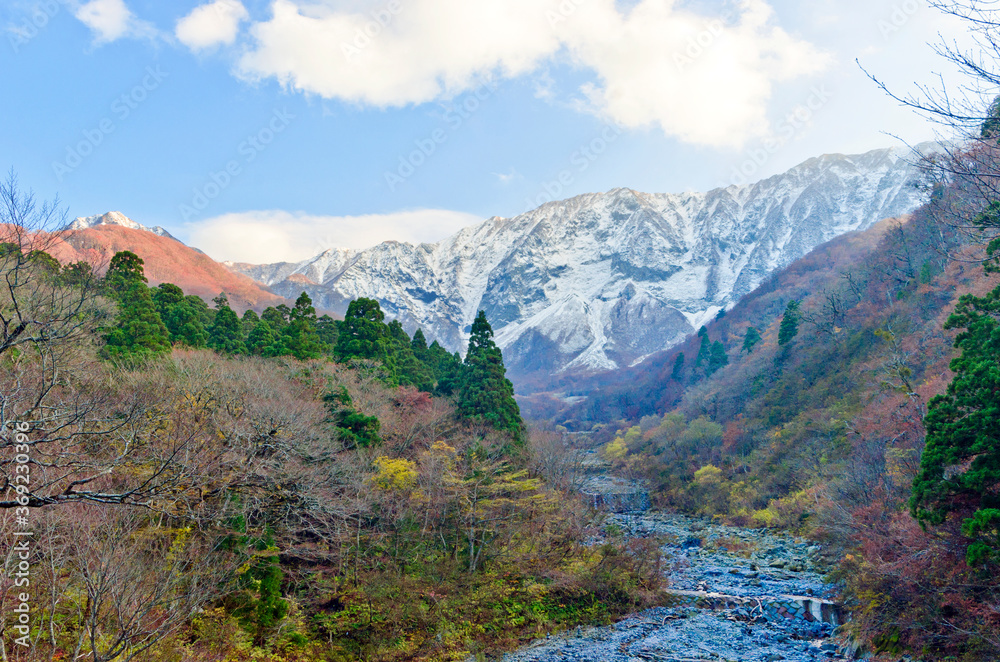 A view of Daisen Mountain during lush foliage season, Tottori, Japan