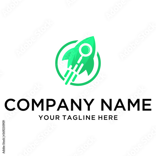 rocket logo design icon vector template