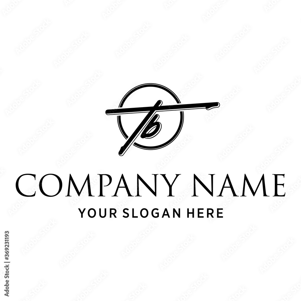 TB initials letters , TB Initial handwriting logo with circle hand drawn template vector TB initials letters , TB Initial handwriting logo with circle hand drawn template vector