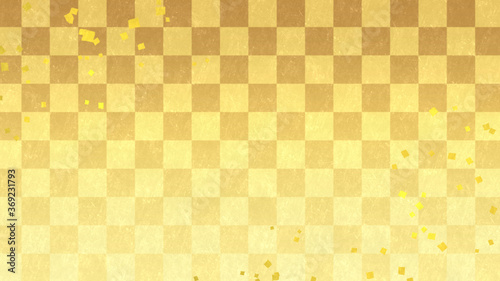 金色の市松模様の背景