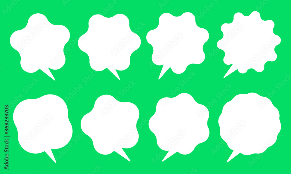 Set of speak bubble text, chatting box, message box outline cartoon vector illustration design. Balloon doodle style of thinking sign symbol. Set of speak bubble text, chatting box, message box outline cartoon vector illustration design. Balloon doodle style of thinking sign symbol.