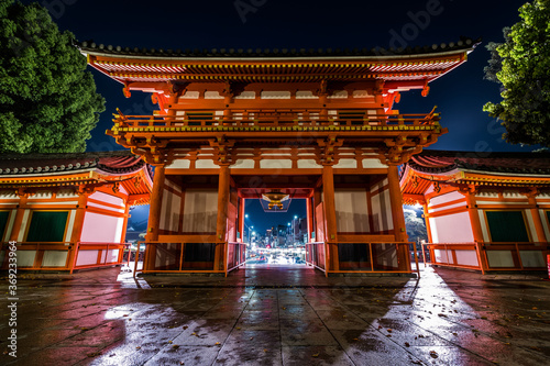 Yasaka Shrine by night photo