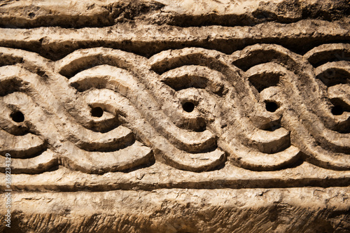 Pattern, bas-relief carved on stone, ancient Greek stone architecture