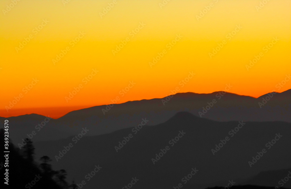 Fototapeta premium sunset in the mountains