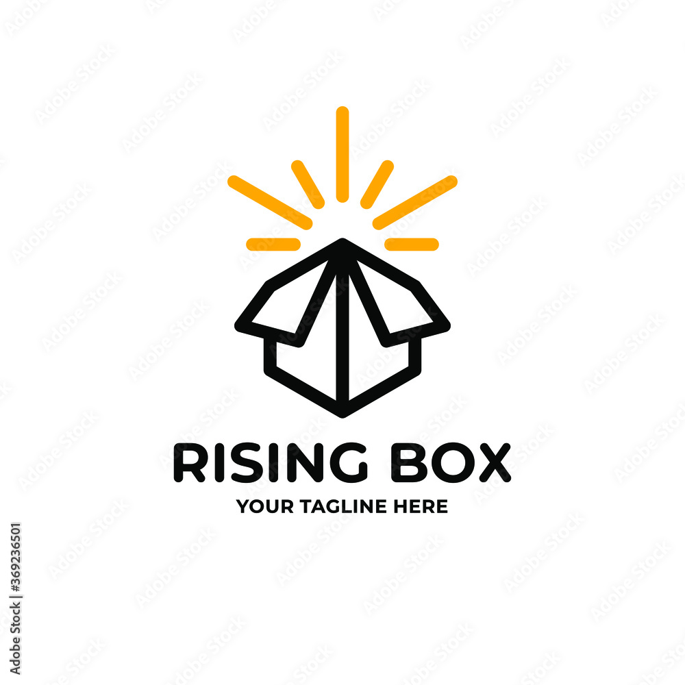 Rising Box Logo Icon Symbol. Rising Box Logo Icon Symbol.