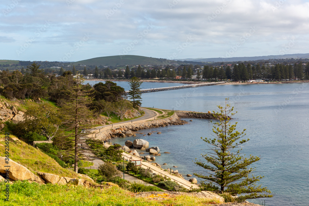 The views from the top of Granite Island Victor Harbor South Australia on August 3 2020