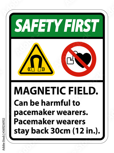 Safety First Magnetic field can be harmful to pacemaker wearers.pacemaker wearers.stay back 30cm
