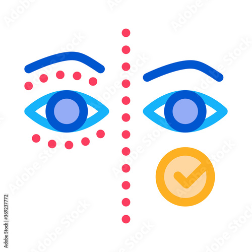 eyelid surgery before and after icon vector. eyelid surgery before and after sign. color symbol illustration