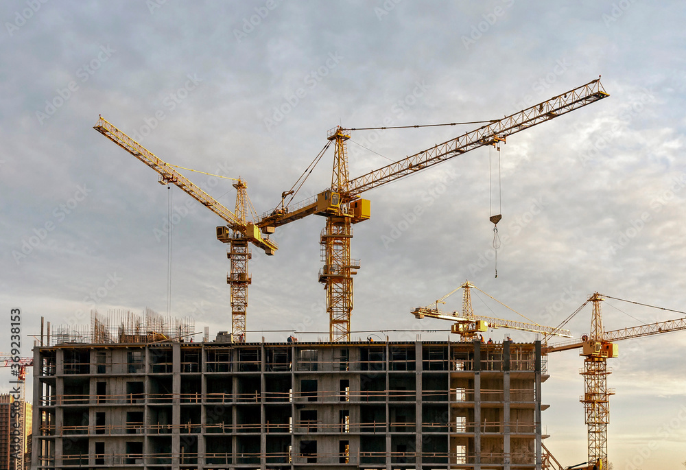 Construction site on the outskirts of St. Petersburg Construction site on the outskirts of St. Petersburg