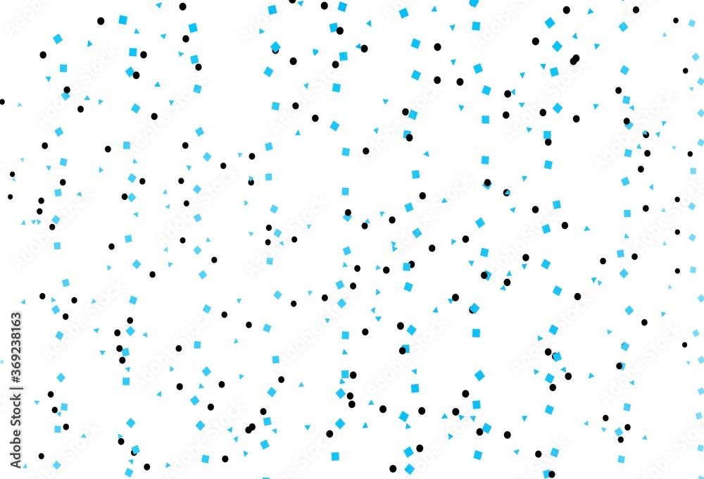Light BLUE vector texture in poly style with circles, cubes.