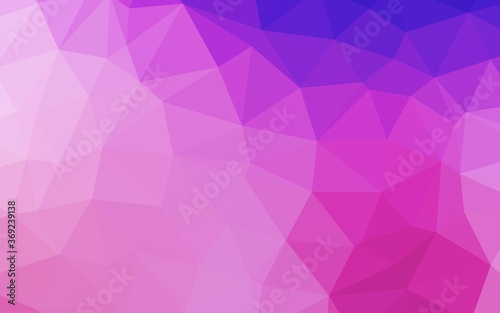 Light Pink, Blue vector polygonal template. Shining illustration, which consist of triangles. Brand new design for your business.