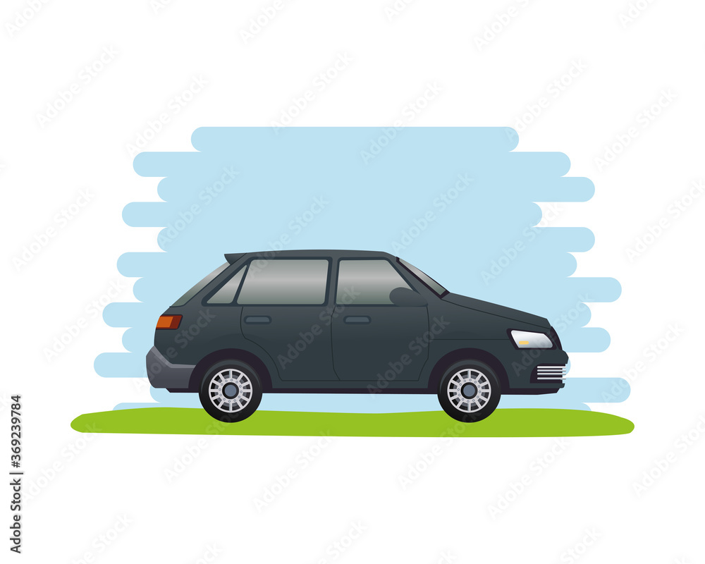 black sedan car vehicles branding scene