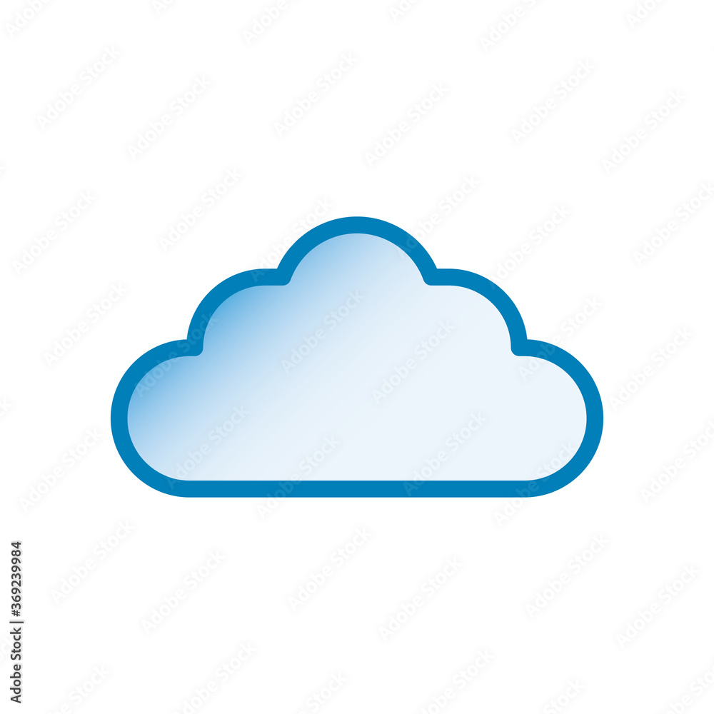 cloud line and gradient style icon vector design cloud line and gradient style icon vector design