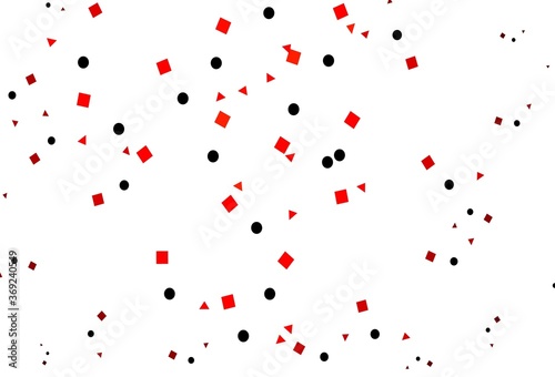 Light Red vector backdrop with lines, circles, rhombus.