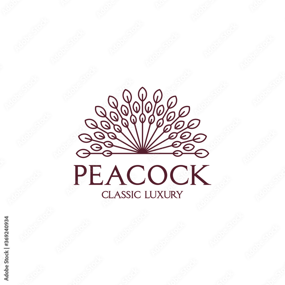 Peacock Classic Luxury Logo Monoline