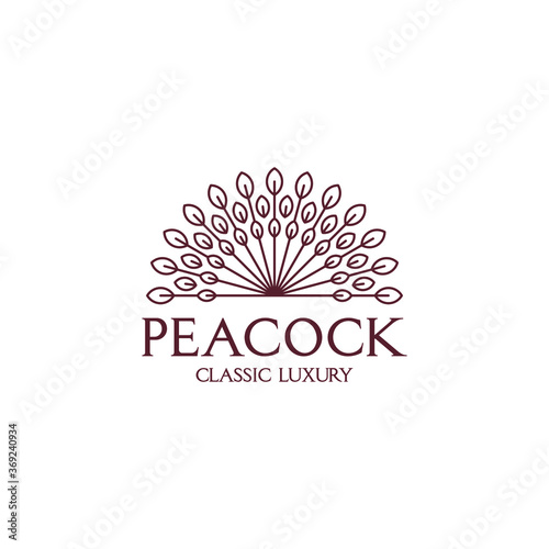 Peacock Classic Luxury Logo Monoline