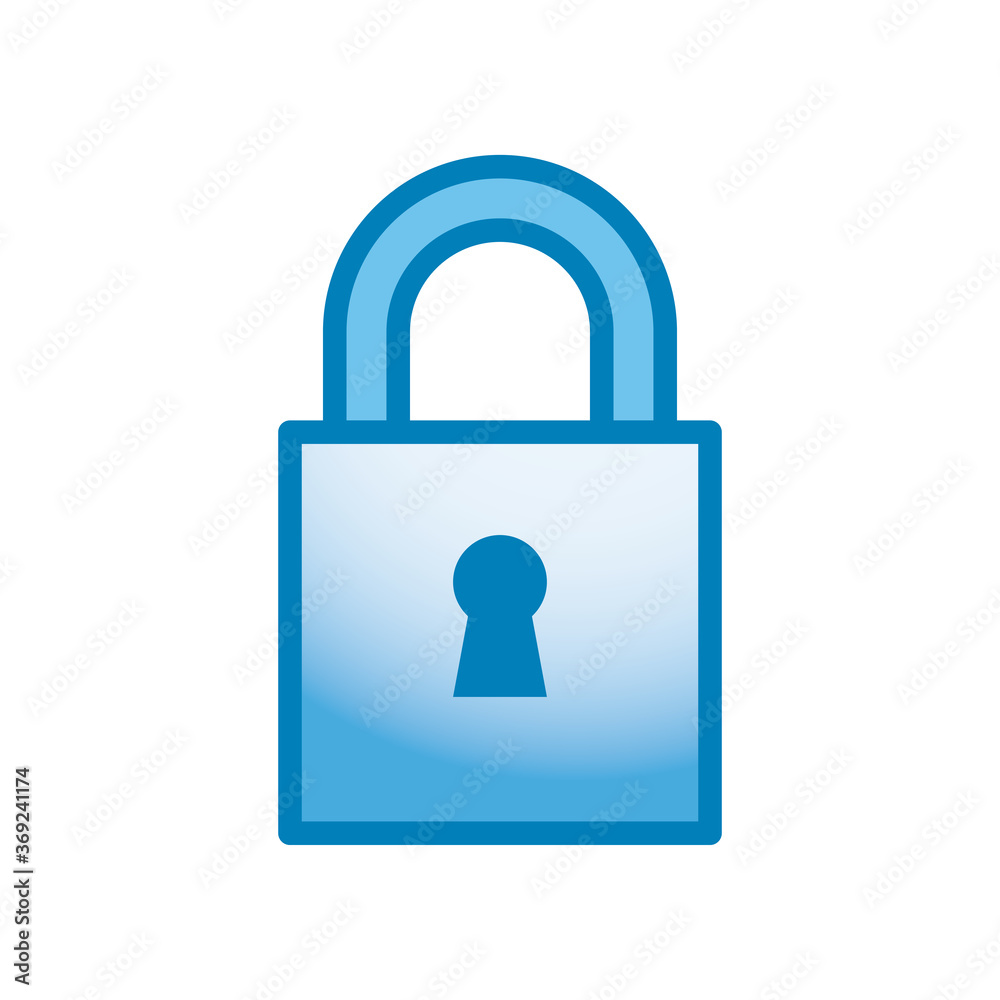 padlock line and gradient style icon vector design padlock line and gradient style icon vector design