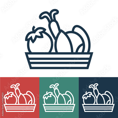 Linear vector icon with crop