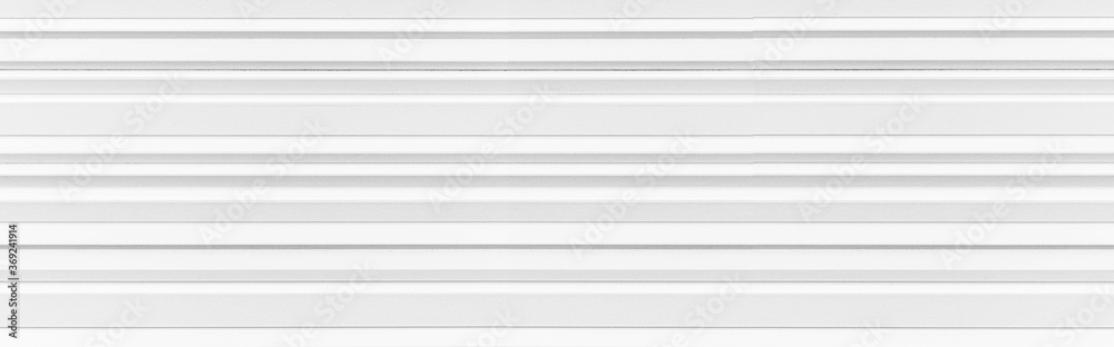 Fototapeta premium Panorama of White zinc plate with small wavy patterns texture and seamless background
