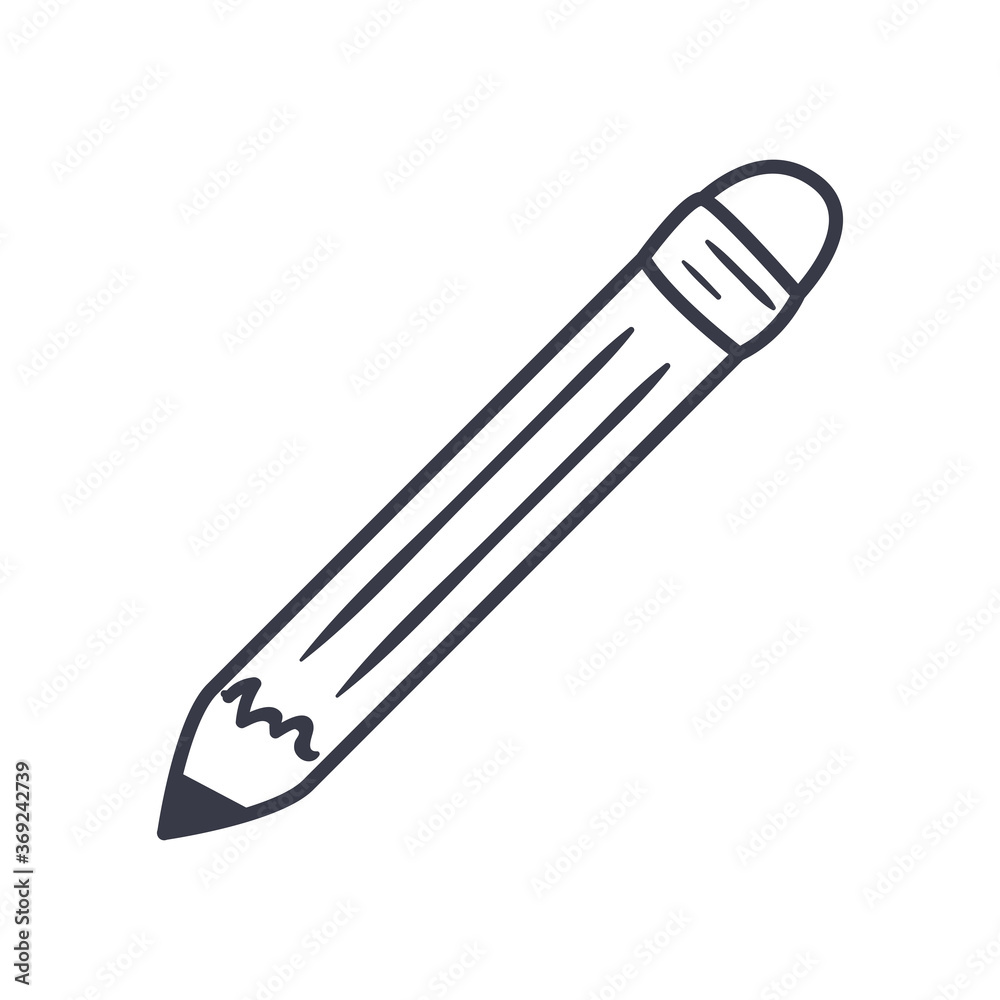 pencil line style icon vector design pencil line style icon vector design