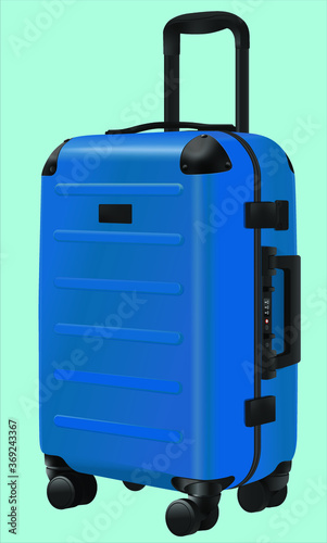 blue suitcase
