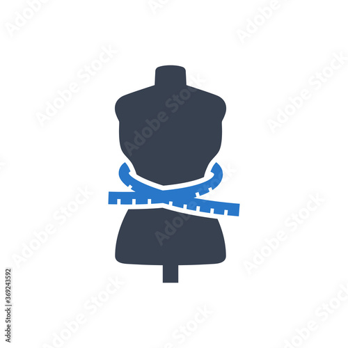 Measuring tape vector icon illustration on white background