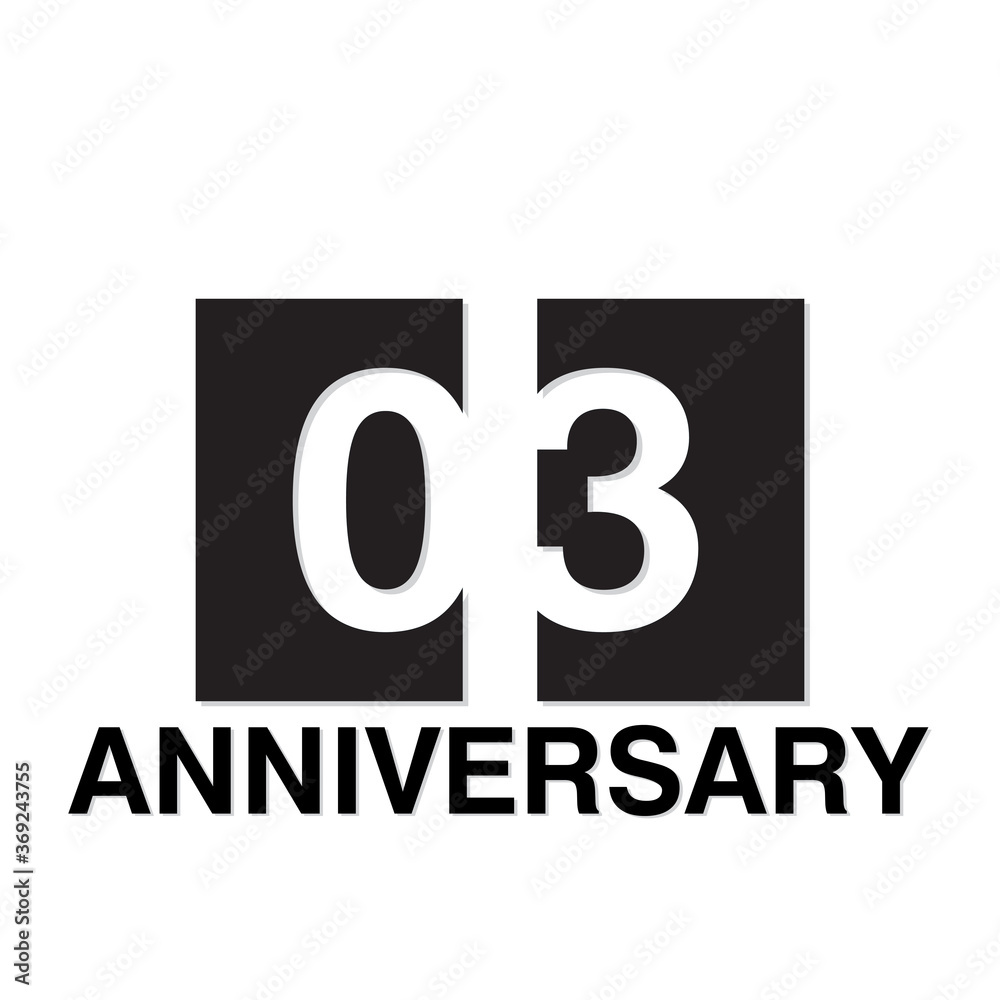 3 Year Anniversary Celebration Vector Template Design Illustration 3 Year Anniversary Celebration Vector Template Design Illustration