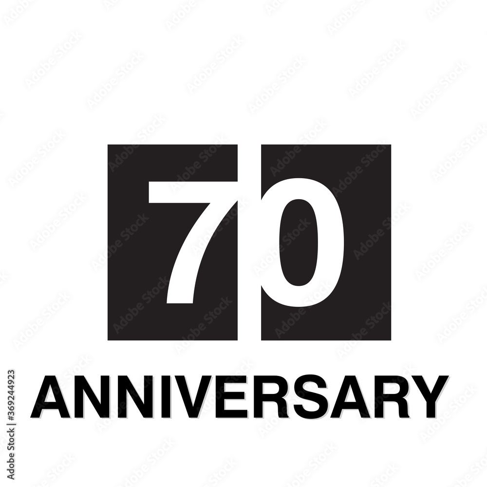 70 Year Anniversary Celebration Vector Template Design Illustration 70 Year Anniversary Celebration Vector Template Design Illustration