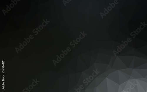 Dark Black vector polygon abstract layout. Geometric illustration in Origami style with gradient. Polygonal design for your web site.