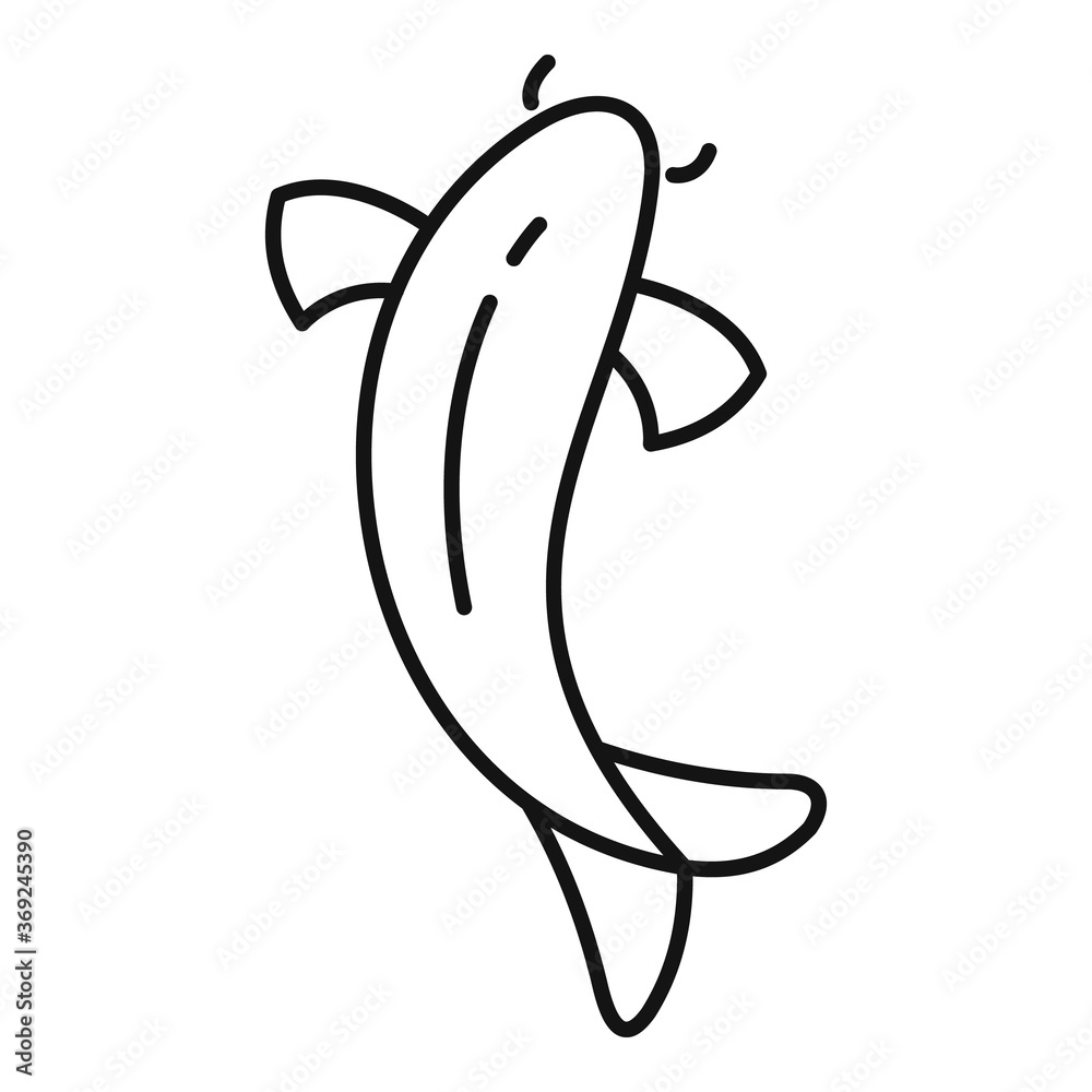 Dragon koi carp icon. Outline dragon koi carp vector icon for web design isolated on white background Dragon koi carp icon. Outline dragon koi carp vector icon for web design isolated on white background