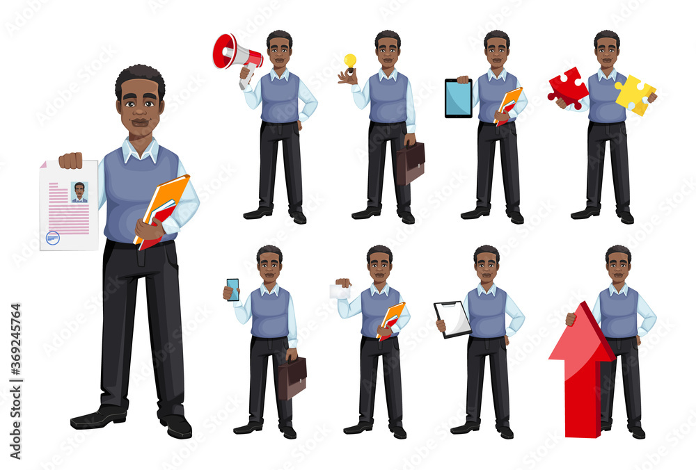 Handsome African American business man Handsome African American business man